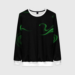 Свитшот женский Color green abstraction, цвет: 3D-белый