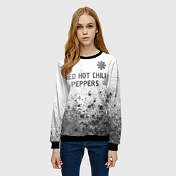 Свитшот женский Red Hot Chili Peppers - white gradient посередине, цвет: 3D-черный — фото 2