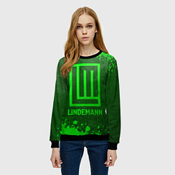 Свитшот женский Lindemann - green gradient, цвет: 3D-черный — фото 2