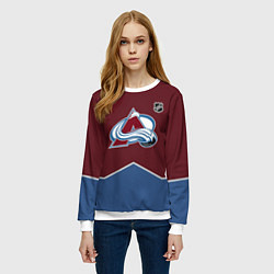 Свитшот женский Колорадо Эвеланш хоккей, цвет: 3D-белый — фото 2