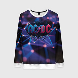 Свитшот женский ACDC лого в градиенте, цвет: 3D-белый