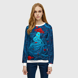 Свитшот женский Контакт с хаосом, цвет: 3D-белый — фото 2