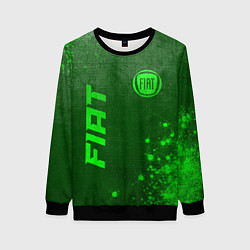 Свитшот женский Fiat - green gradient вертикально, цвет: 3D-черный