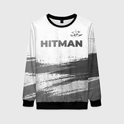 Свитшот женский Hitman - white gradient посередине, цвет: 3D-черный