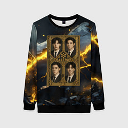 Свитшот женский Astro в золотой рамке, цвет: 3D-черный