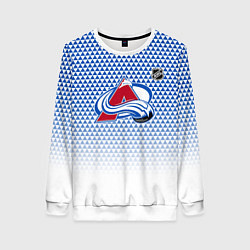 Свитшот женский Колорадо Эвеланш - геометрический градиент, цвет: 3D-белый