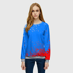 Свитшот женский Патриот - флаг, цвет: 3D-меланж — фото 2