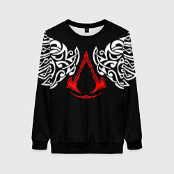 Свитшот женский Силуэт ворона - Aссасинс Крид, цвет: 3D-черный