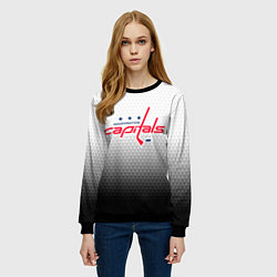 Свитшот женский Вашингтон Кэпиталз - градиент, цвет: 3D-черный — фото 2