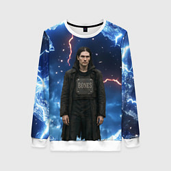 Свитшот женский Bones в именном бронежилете, цвет: 3D-белый