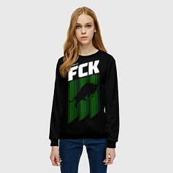 Свитшот женский FC Krasnodar, цвет: 3D-черный — фото 2