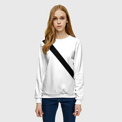 Свитшот женский Ремень безопасности пассажирский, цвет: 3D-белый — фото 2