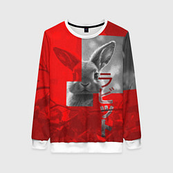 Женский свитшот Бурый резвый кролик