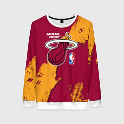 Женский свитшот Майами Хит - разлитая краска