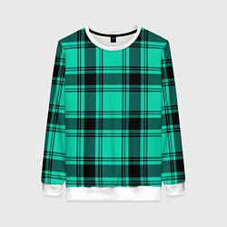 Женский свитшот Checkered turquoise