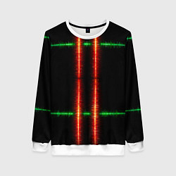 Женский свитшот Color black green red lines
