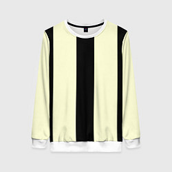 Свитшот женский Color black beige line, цвет: 3D-белый