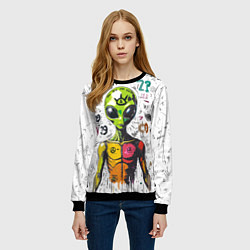 Свитшот женский Вы не одиноки, цвет: 3D-черный — фото 2