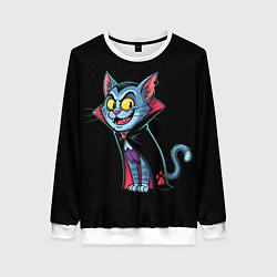 Свитшот женский Котодракула, цвет: 3D-белый