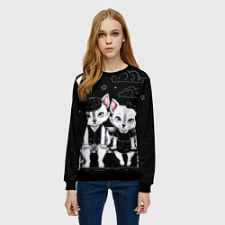 Свитшот женский Чёткие волчата, цвет: 3D-черный — фото 2