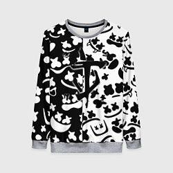Свитшот женский Doom x Marshmello pattern, цвет: 3D-меланж