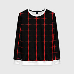 Женский свитшот Color black red crosses