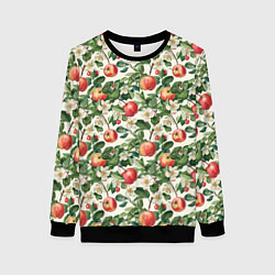 Женский свитшот Яркие яблочки - паттерн