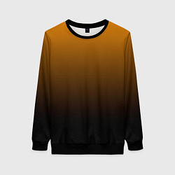 Свитшот женский Orange gradient, цвет: 3D-черный
