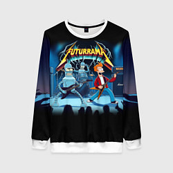 Свитшот женский Rock group Futurama - ai art fantasy, цвет: 3D-белый