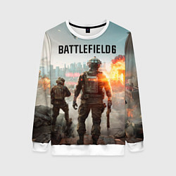 Свитшот женский Солдаты из Battlefield 6, цвет: 3D-белый