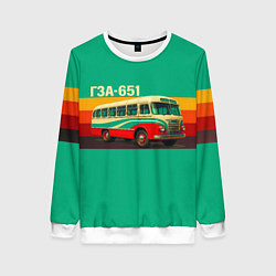 Женский свитшот Поп-арт автобус ГЗА-651