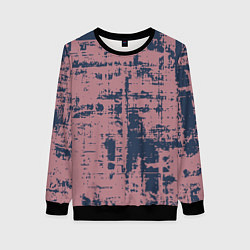Свитшот женский Текстура с потертостями сине-розовая, цвет: 3D-черный