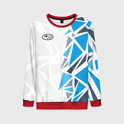 Свитшот женский Субару - фрагменты, цвет: 3D-красный