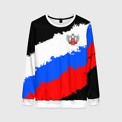 Свитшот женский Федерация бокса России - триколор, цвет: 3D-белый