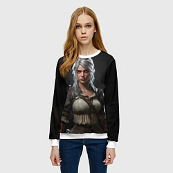 Свитшот женский Цири Ведьмак, цвет: 3D-белый — фото 2