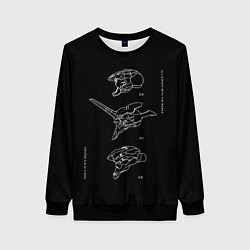 Свитшот женский Евангелион Eva, цвет: 3D-черный