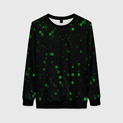 Свитшот женский Color green khaki, цвет: 3D-черный