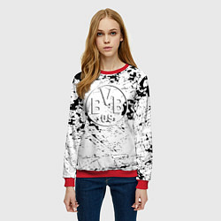 Свитшот женский Borussia черно белые краски, цвет: 3D-красный — фото 2