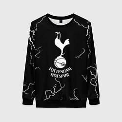 Свитшот женский Тоттенхэм Хотспур молнии, цвет: 3D-черный