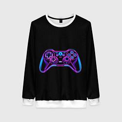 Свитшот женский Gamepad, цвет: 3D-белый