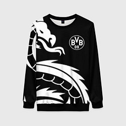 Свитшот женский Borussia дракон белый, цвет: 3D-черный