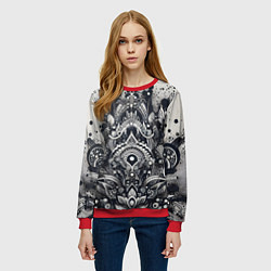 Свитшот женский Abstract pattern - graffiti, цвет: 3D-красный — фото 2