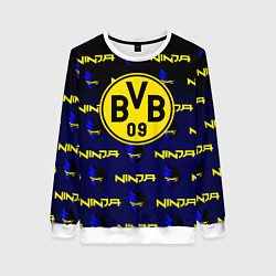 Свитшот женский Borussia ninja x fortnite, цвет: 3D-белый