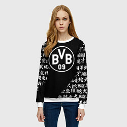 Свитшот женский Borussia китайские символы текстура, цвет: 3D-белый — фото 2