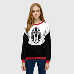 Свитшот женский Juventus полосы, цвет: 3D-красный — фото 2