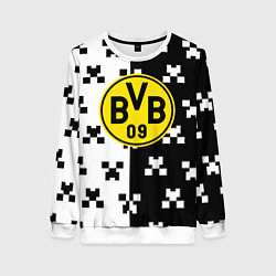 Свитшот женский Borussia pattern minecraft, цвет: 3D-белый