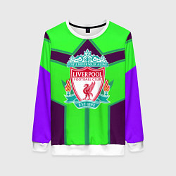 Свитшот женский Liverpool геометрия текстура спорт, цвет: 3D-белый