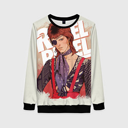 Свитшот женский David Bowie Rebel Rebel, цвет: 3D-черный