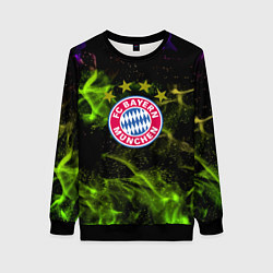 Свитшот женский Бавария Мюнхен огонь, цвет: 3D-черный