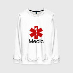 Свитшот женский Медик, цвет: 3D-белый